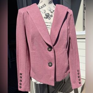 CAbi Mauve Blazer with Button Accents NWOT Size 8